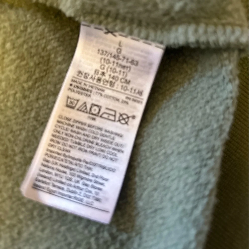 GAP Kids Olive Tie-Dye Zip Hoodie with kangaroo‎ pockets. Sz-L. CC1